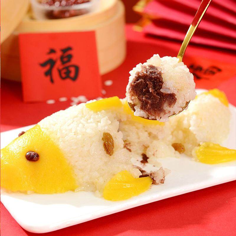 千味央厨八宝饭饱满精致香甜适口不齁腻锦鲤型400g*6袋高清大图