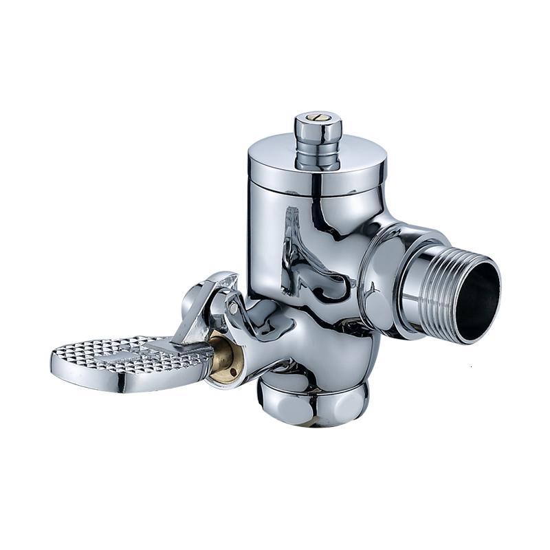 铜蹲便器冲水阀90度转角自闭式ciaa直角式脚踏式大便延时冲洗阀