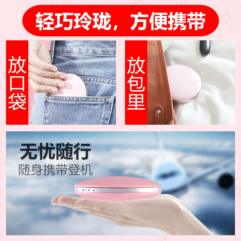 led化妆镜女士便携折叠镜子宿舍随身小号补光带灯充电翻盖式时尚