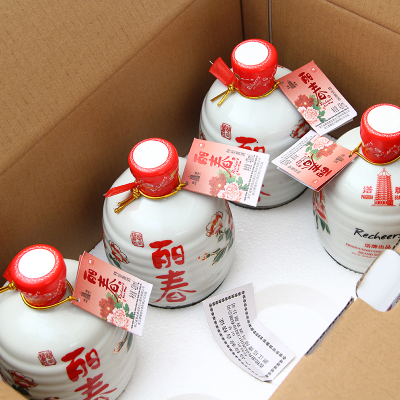 塔牌酒绍兴黄酒十年锦丽春428ml*六瓶整箱装手工冬酿半干型花雕酒