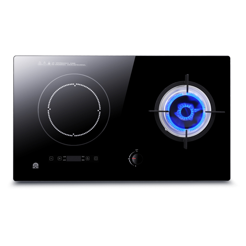 容声气电两用灶嵌入式一体灶煤气灶电磁炉家用猛火天然气燃气灶具 黑色 天然气