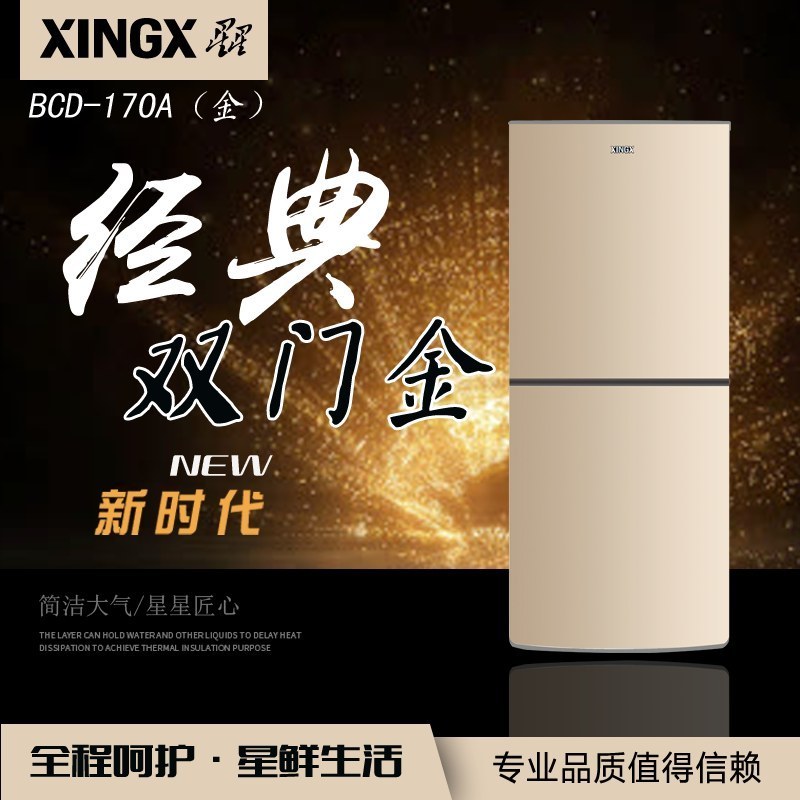 星星(XINGX) 双门冰箱 200升 BCD-200A 节能保鲜 静音省电 家用小型 电冰箱