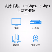 TP-LINK六类千兆网线 工程级无氧铜箱线305米 CAT6类非屏蔽纯铜双绞线 家装网络监控综合布线 EC6-305