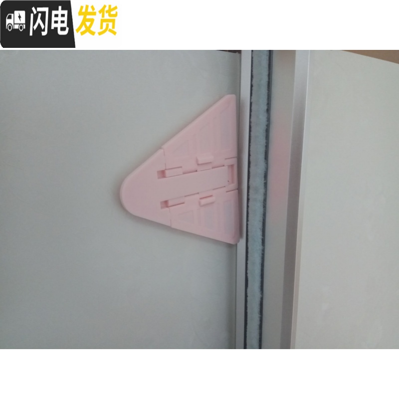 三维工匠衣柜推拉锁玻璃推拉锁免打孔卫生间淋浴房移锁窗户儿童安全 粉色2只送拉手2只房门安全扣高清大图