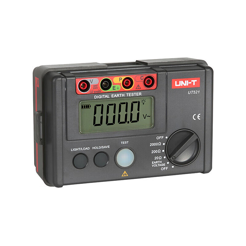 优利德(UNI-T) UT521接地电阻测试仪 数字式接地电阻表摇表 电阻2000Ω 接地电压200V高清大图
