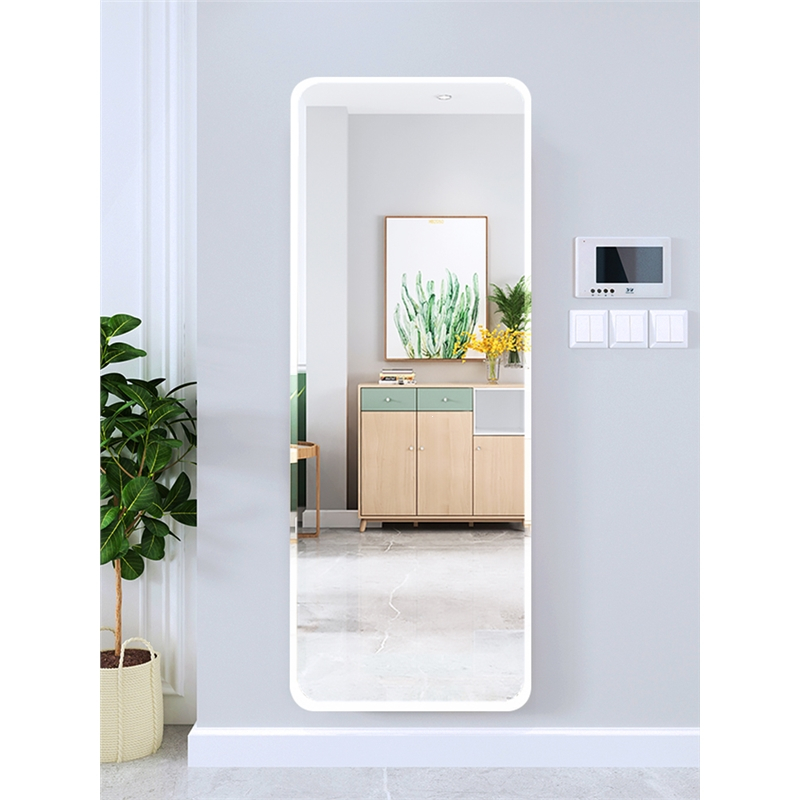 全身穿衣镜子贴墙自粘古达家用墙面壁挂粘贴化妆玻璃贴片贴柜门粘墙软