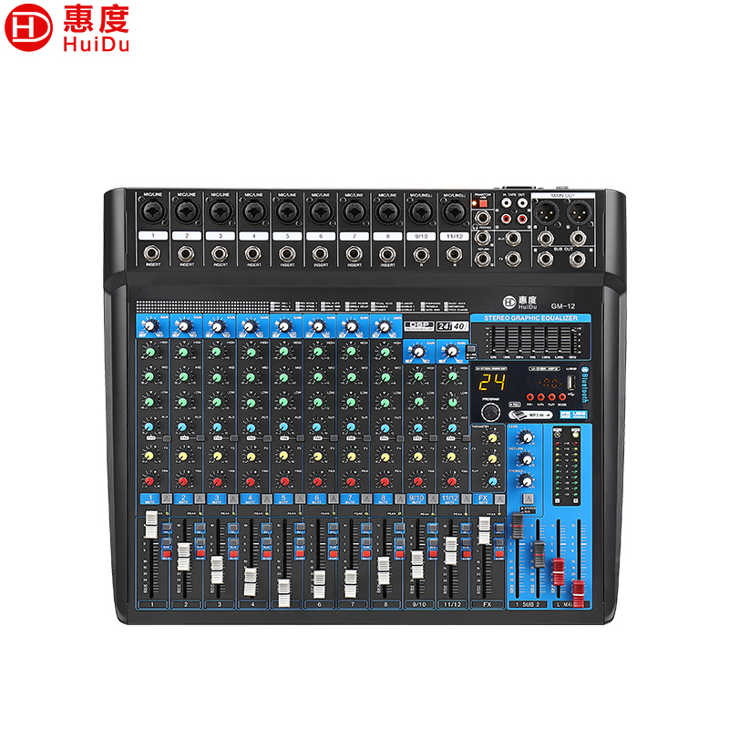 惠度(HuiDu)GM-12专业多路调音台多通道控制带效果器舞台演出录音多组输出调音台高清大图