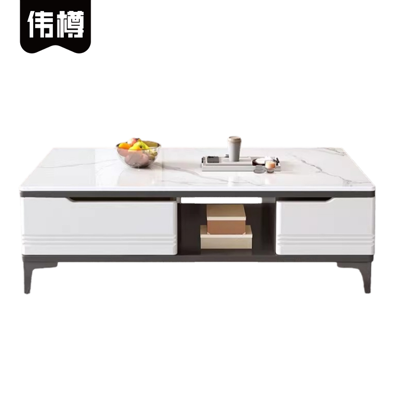 伟樽岩板茶几130*60*47cm张高清大图