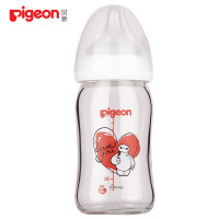 贝亲(pigeon)Disney“自然实感”宽口径玻璃彩绘奶瓶160ml配SS奶嘴(大白-爱心)aa136