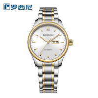 罗西尼(ROSSINI)手表 男士女士情侣机械表 男 女 时尚 休闲商务夜光日历皮革钢带 男表5725
