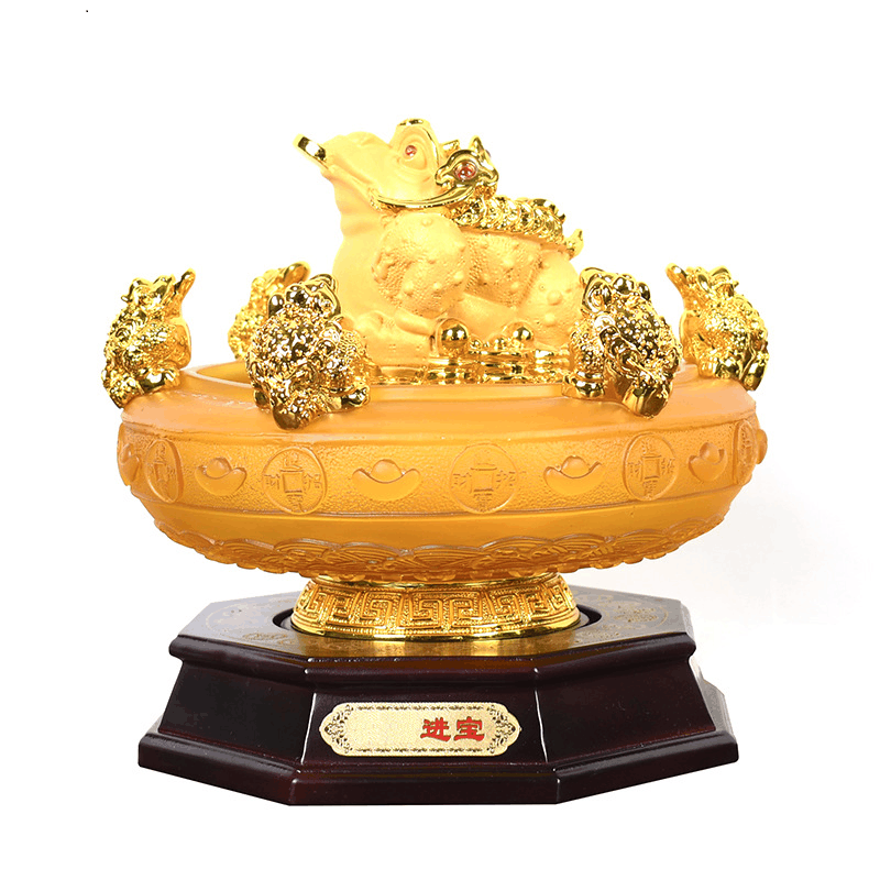 招财金蟾聚宝盆摆件20个起购【价格图片品牌报价】-苏宁易购
