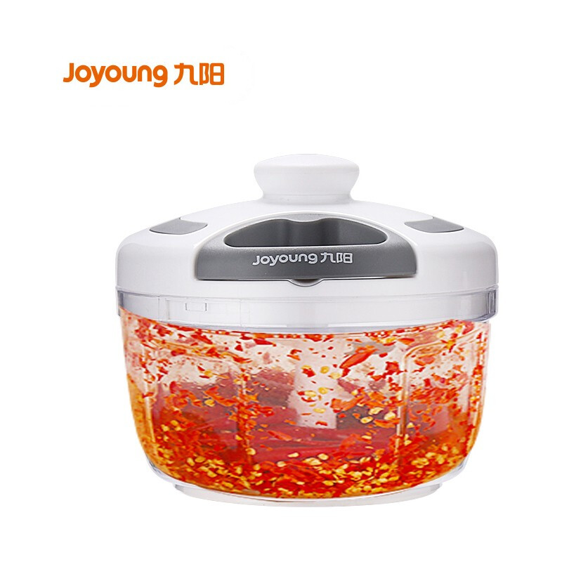 九阳(Joyoung)蒜泥器 家用拉蒜器捣蒜器多功能料理机搅切菜器碎辣椒神器 S0332 340mL 白色 单套装高清大图