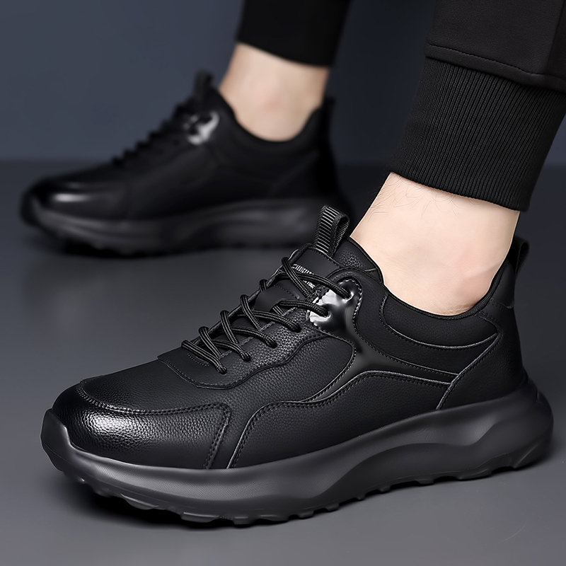 迪罗尼卡男鞋2025秋季新款软皮休闲皮鞋男士好皮厚底时尚潮流百搭鞋驾车鞋高清大图