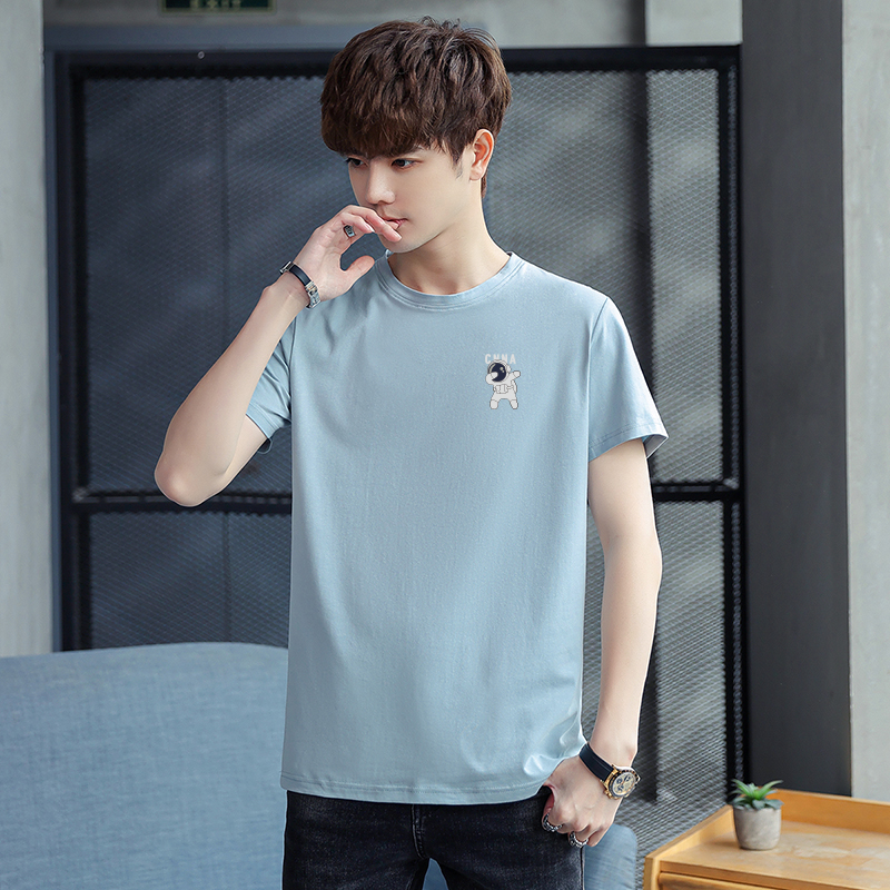 富贵鸟夏季男士短袖t恤纯棉2022新款上衣服男生夏天打底衫潮流潮牌