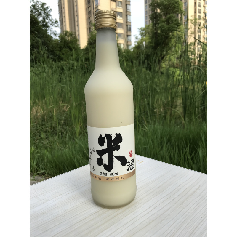 米久牌米酒桂花米酒甜酒低度酒糯米酒 自然发酵糯米酒 桂花酒男女士酒甜米酒桂花甜米酒700ml每瓶