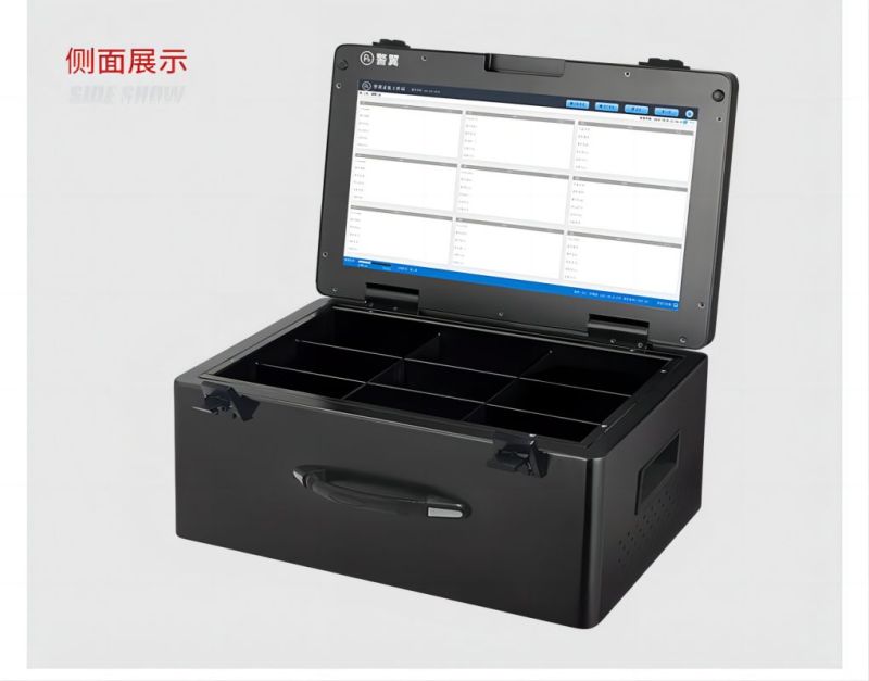 警翼采集工作站W7高速采集21.5寸超清触摸屏15口快速充电翻盖式4T存储 W7高清大图