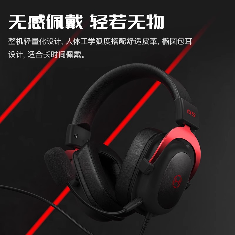 EDIFIER/漫步者G5头戴式电竞有线耳机台式电脑赛事专用游戏吃鸡fps耳麦