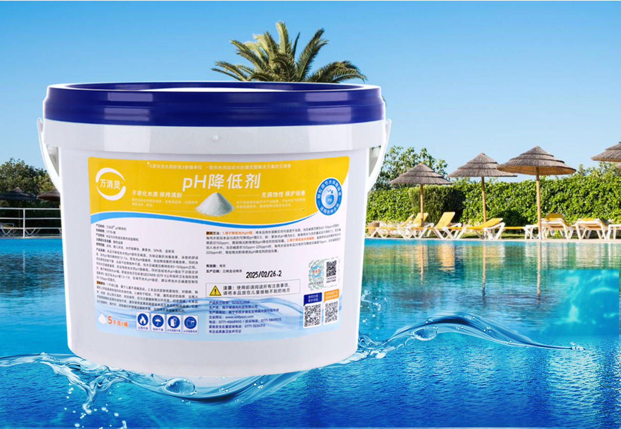万消灵PH降低剂酸粉酸碱度调节剂泳池水酸碱值水处理药剂5KG/桶高清大图
