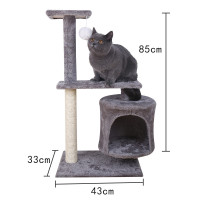 猫爬架猫窝猫树一体小型别墅猫抓板磨爪器四季通用网红实木大树屋