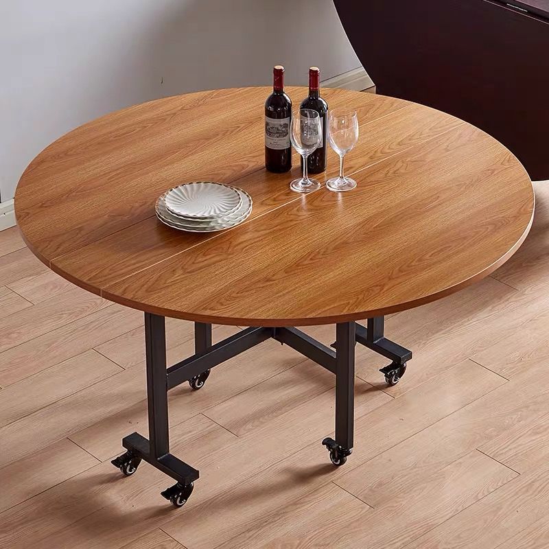 餐桌小户型吃饭桌子家用餐厅歺桌简易折叠大圆桌子10人定制11米有轮