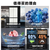 海尔(Haier)505升十字对开门超薄冰箱 零距离嵌入全空间保鲜 EPP超净系统 BCD-505WGHTD14GXU1