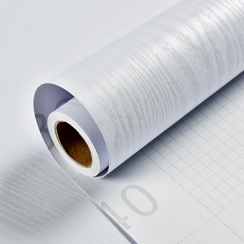 白色桌面贴纸自粘墙纸防水防潮橱柜衣柜子门贴纸家具翻新改色贴膜>800