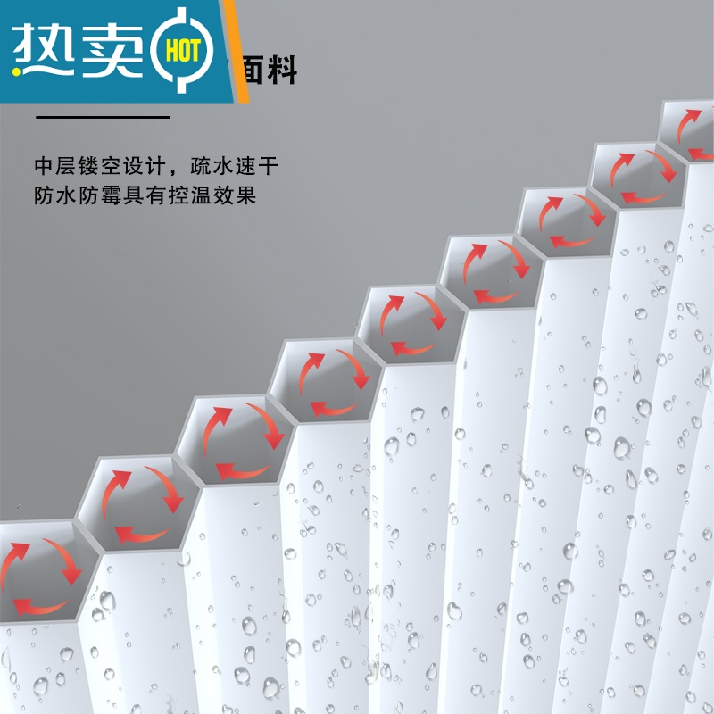 敬平浴间隐形浴帘套装免打孔日式防水布卫生间浴室折叠隔断淋浴帘高清大图