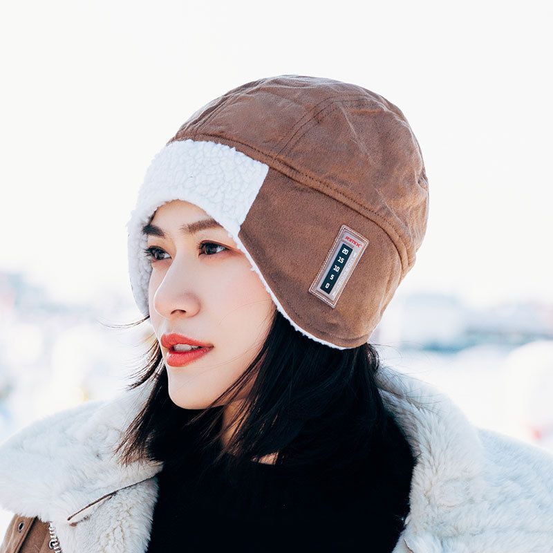 秋冬保暖羊羔绒帽护耳骑行户外防风防寒加厚东北青年男女棉帽子