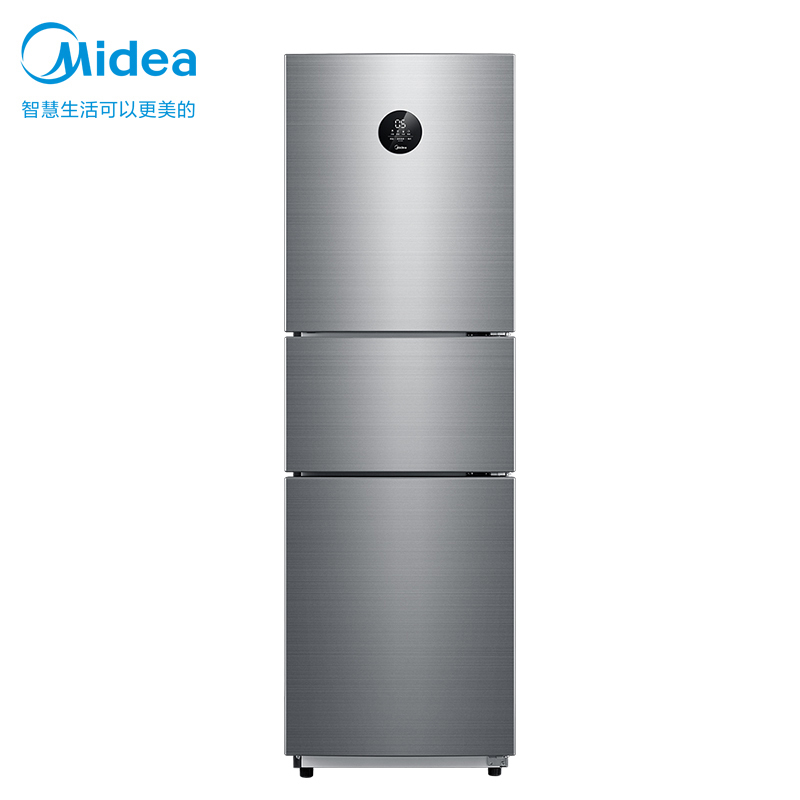 美的(midea)260升小型家用智能冰箱双变频一级能效大眼萌星际银BCD-260WTPZM(E)