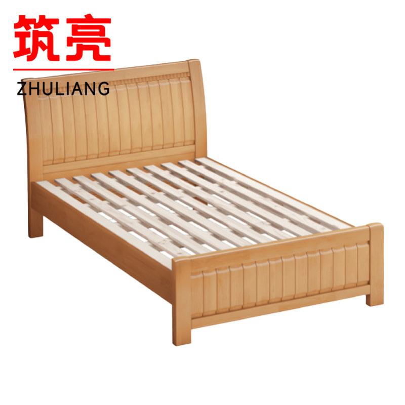 筑亮 实木床 1.5m榉木色 张高清大图