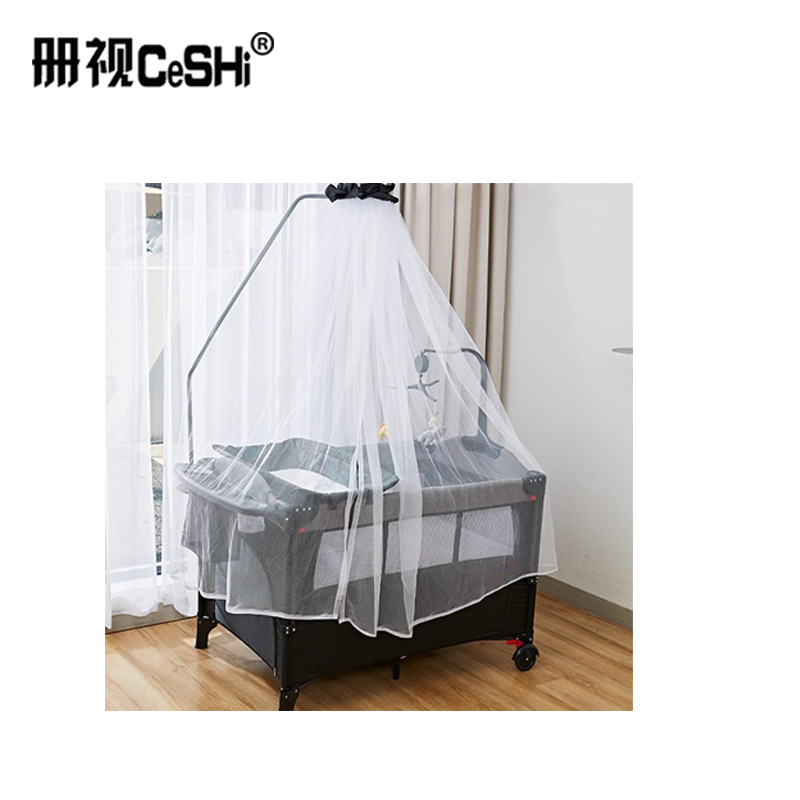 册视家具套装可移动拼接可折叠便携式床边床婴儿摇床HY-8601D个高清大图