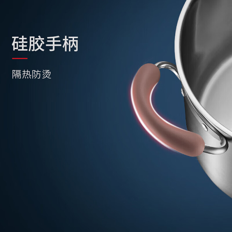 苏泊尔(SUPOR)蒸锅304不锈钢蒸锅一层蒸煮两用锅24cm燃气灶电磁炉两用RT24AA2高清大图