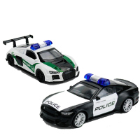 彩珀合金模型车67256警车套装滑行版