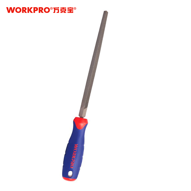 万克宝 12“双色柄中齿三角锉 W051062 把高清大图