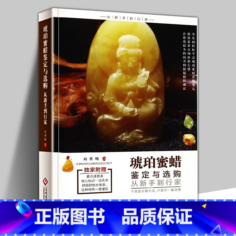 【正版】 琥珀蜜蜡鉴定与选购从新手到行家 琥珀蜜蜡原石选购买鉴定鉴赏指南教程书 琥珀行情详解析 文玩收藏鉴宝书籍 琥珀