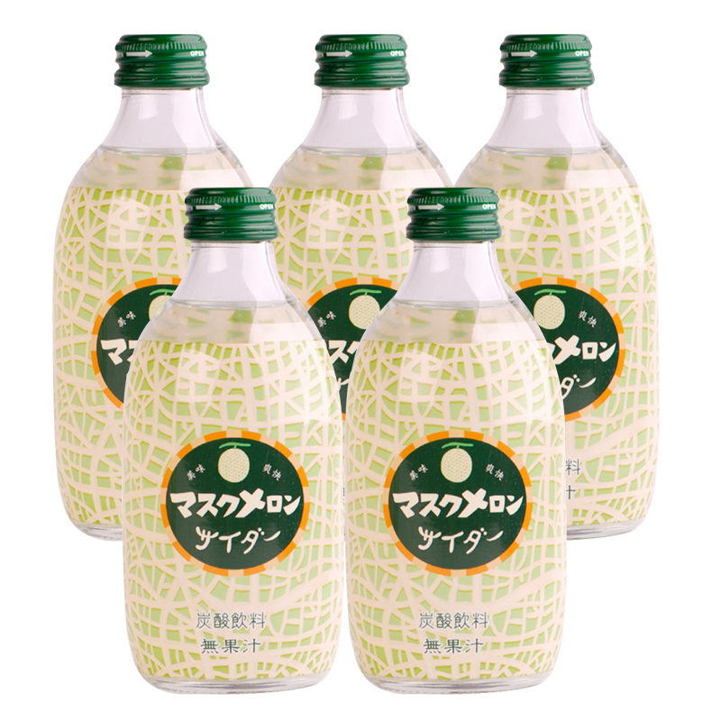 日本进口 友升 哈蜜瓜味汽水 300ml*5瓶