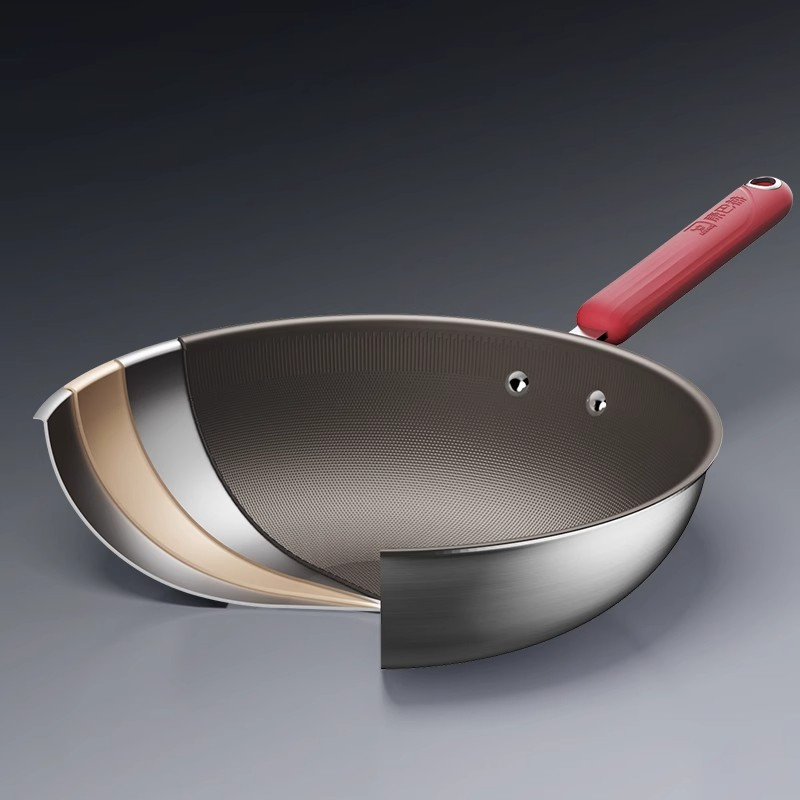 康巴赫钛盾无涂层不粘锅钛锅家用炒锅钛合金炒菜锅电磁炉燃气专用 32