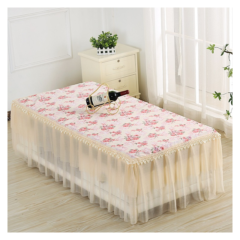 布艺蕾丝茶几防尘罩餐桌桌布田园风客厅茶几罩布盖布巾支持定做紫纱