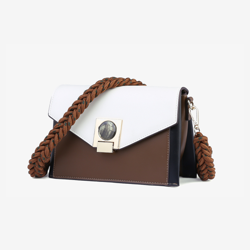 马克华菲包包女式斜挎包时尚撞色单肩包韩版潮流潮流小方包女