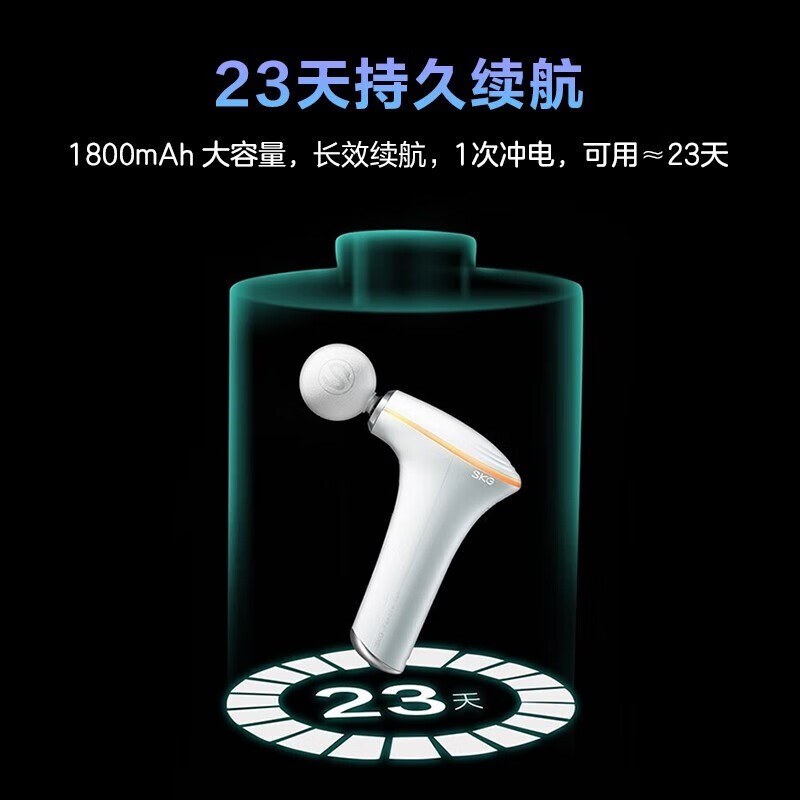 SKG筋膜枪SKG F5筋膜枪热敷款 白色高清大图