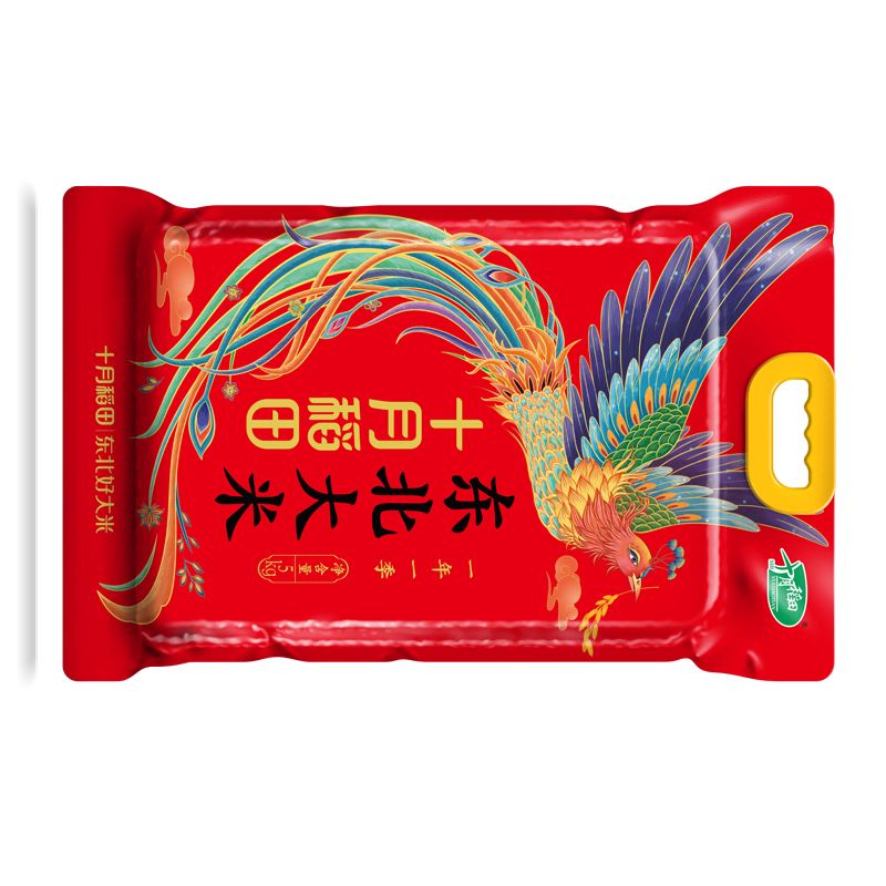 十月稻田凤凰呈祥东北大米5kg高清大图