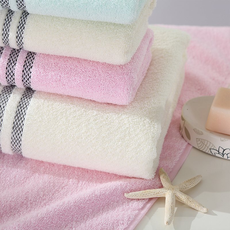 罗莱爱家纯棉毛巾系列套装四:毛巾×2+浴巾