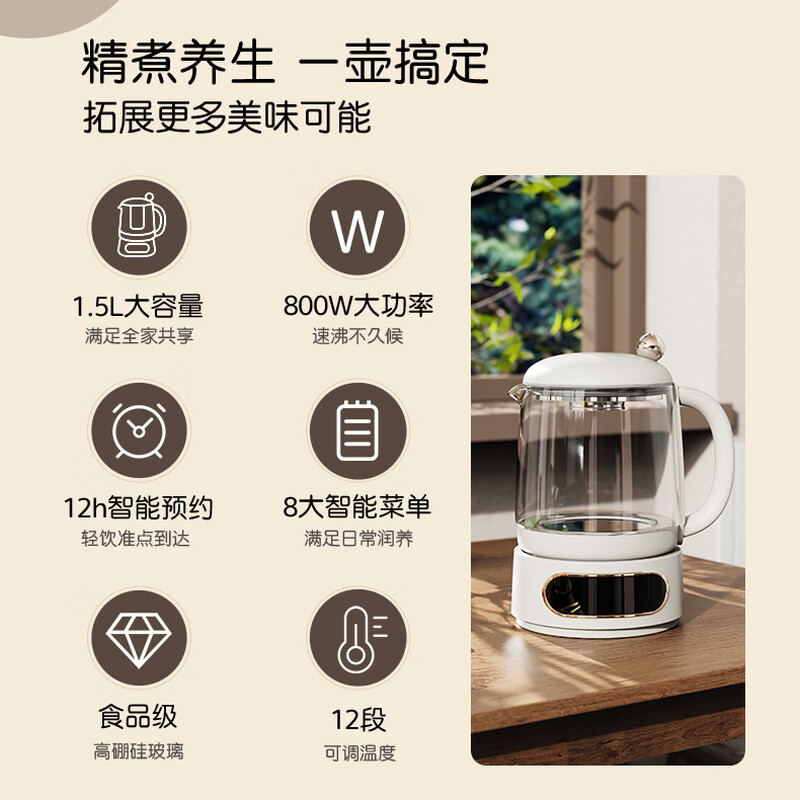 喜叮当(XIDINGDANG) 居家多功能大容量壶福临门养生壶 1.5L XDD-15A19高清大图