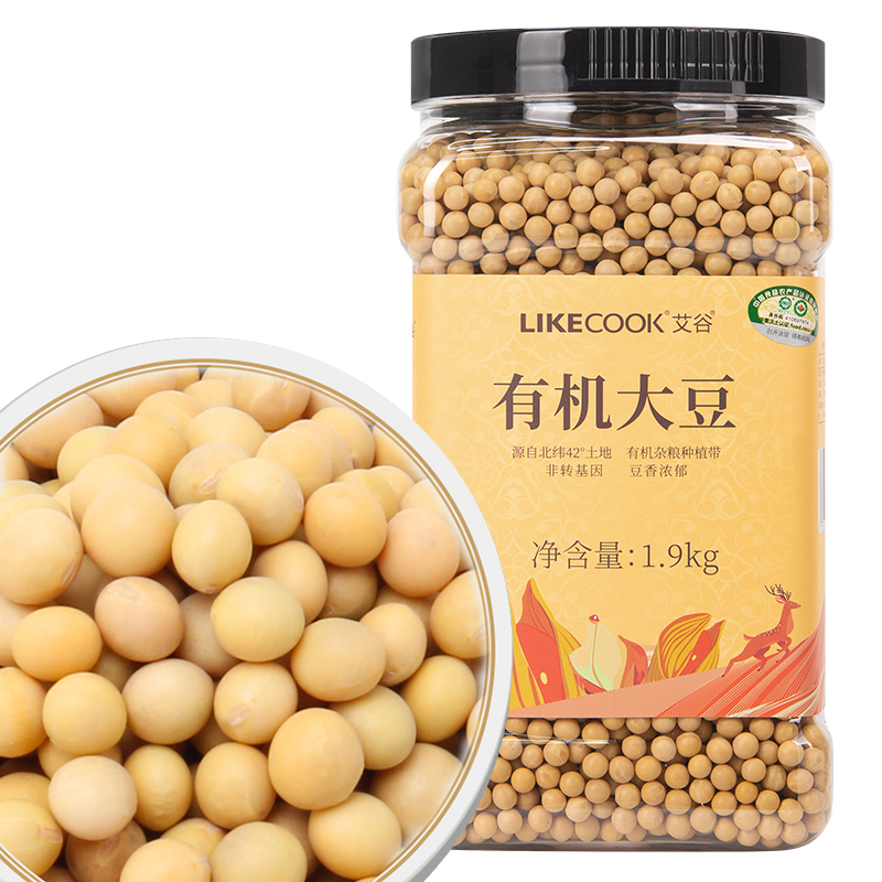 艾谷 有机大豆1.9kg高清大图