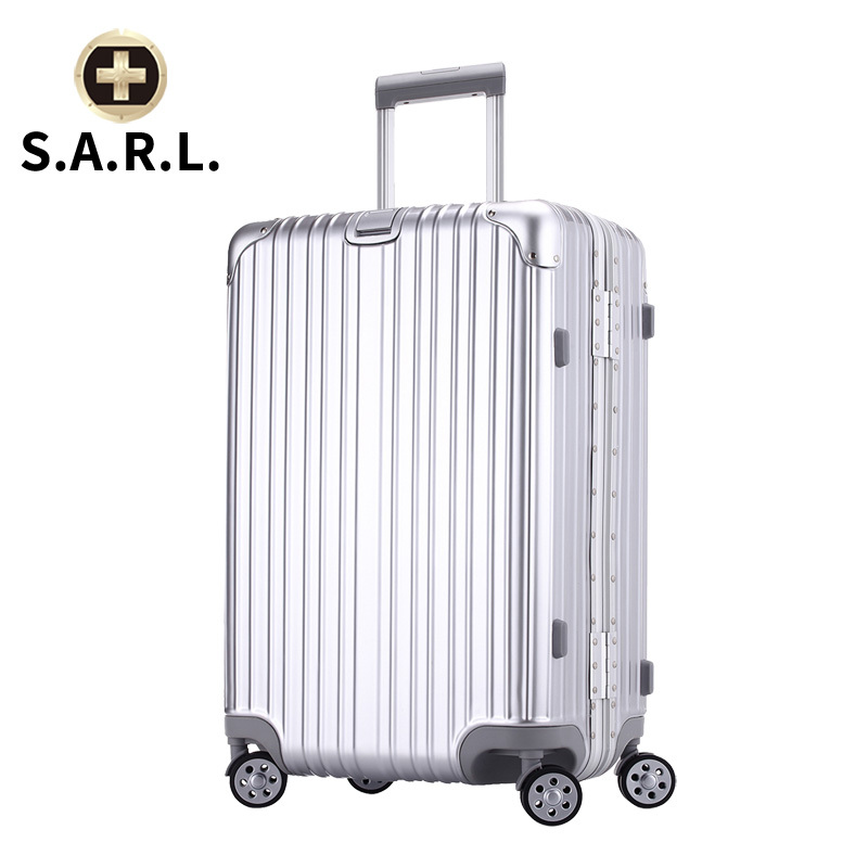 S.A.R.L瑞士拉杆箱 时尚铝框PC+ABS拉杆箱 24寸万向轮拉杆箱包男女学生26寸密码箱