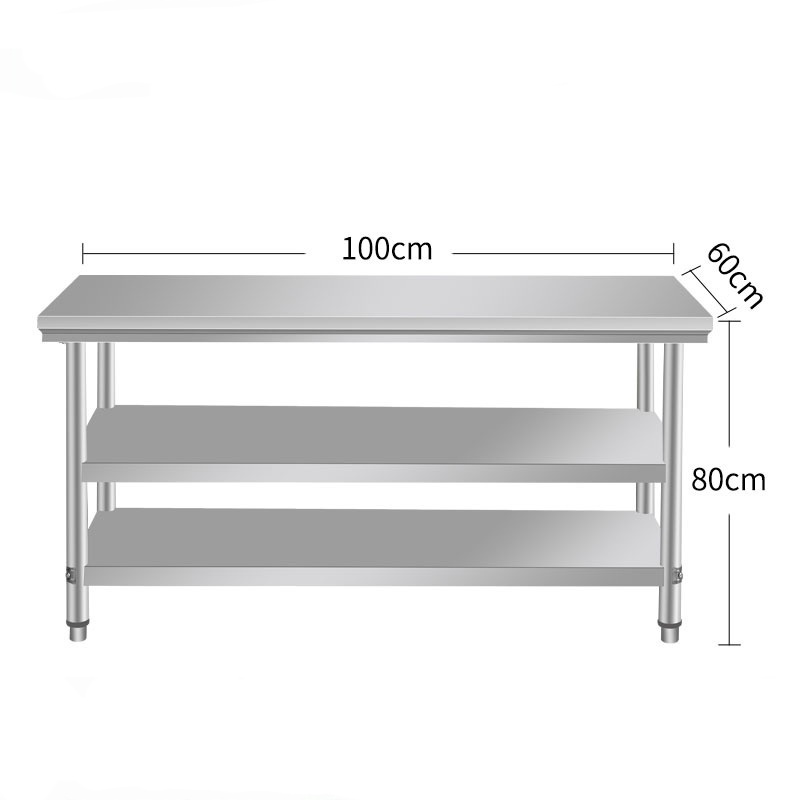 珂攸洋不锈钢工作台个 三层100*60*80cm
