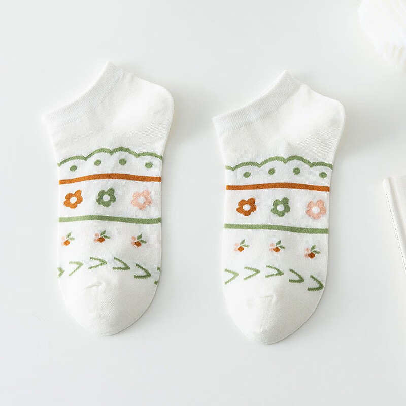 Cmierf Kuect(中国CK)女袜船袜(5双装)CK-FS1017均码 颜色随机高清大图