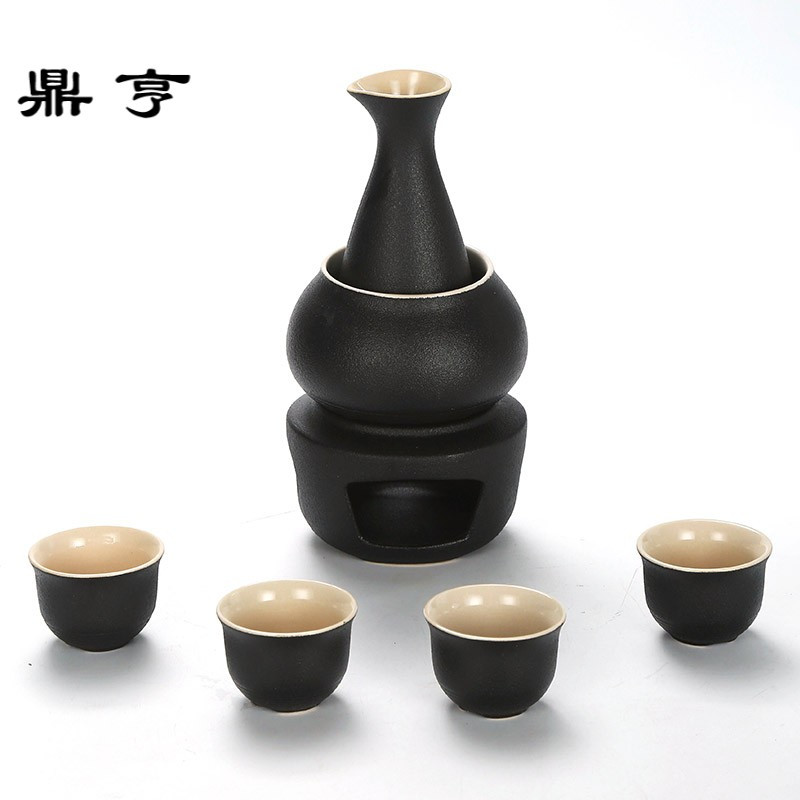鼎亨温酒器暖烫酒壶简约家用清酒黄酒白酒具套装中式烛台加热煮酒