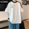 HLCOMAN三道杆潮牌男士短袖T恤男款夏季2025新款宽松高初中生上衣服