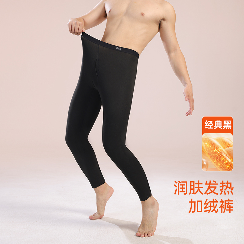 猫人秋冬加厚男士德绒保暖裤羽绒蚕丝护膝东北中老年棉裤线裤270g高清大图